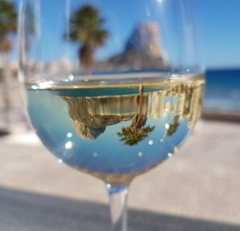 Peñon deIfach in glas